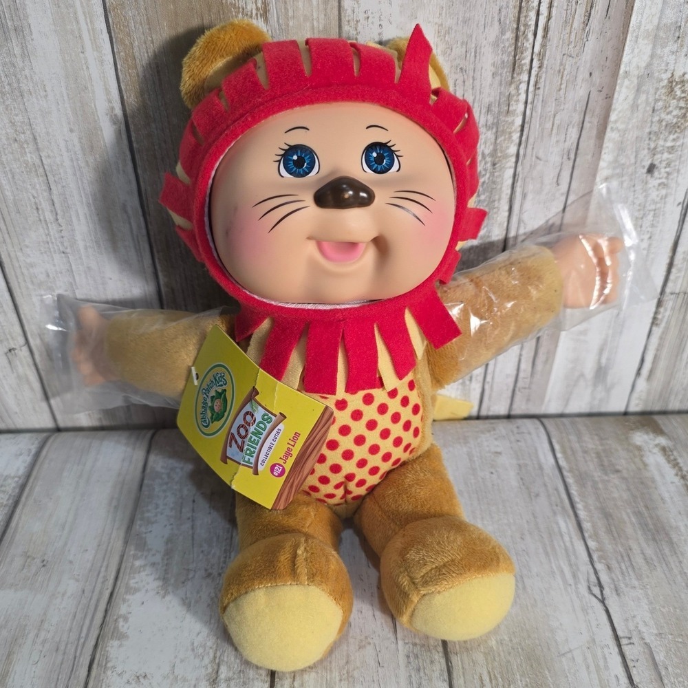 Cabbage Patch Kids Cuties Plush Doll Lot‎ Jaye Lion Unicorn Shark 12 Inch Set - Picture 5 of 12